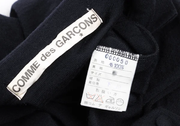 COMME des GARCONS Wool Asymmetry Design Knit Shirt K-172224_017
