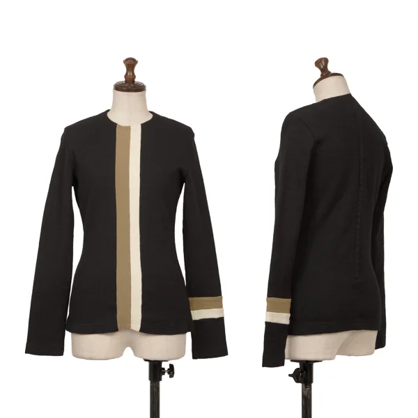 COMME des GARCONS×Peggy Moffitt Wool Fulling Line Switching Top Black S K-172228_001
