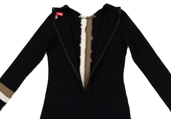 COMME des GARCONS×Peggy Moffitt Wool Fulling Line Switching Top K-172228_010