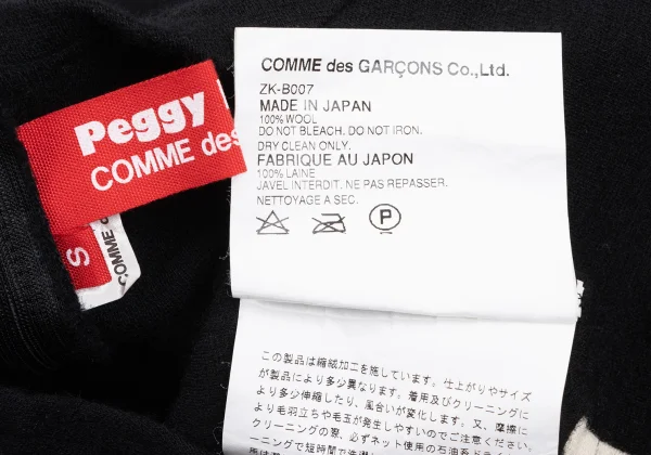COMME des GARCONS×Peggy Moffitt Wool Fulling Line Switching Top K-172228_012