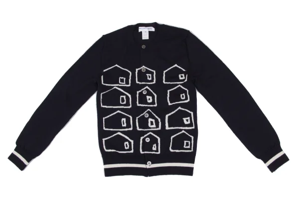 COMME des GARCONS SHIRT BOY Wool House Jacquard Cardigan K-172229_002