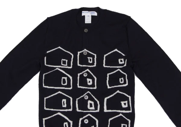 COMME des GARCONS SHIRT BOY Wool House Jacquard Cardigan K-172229_003