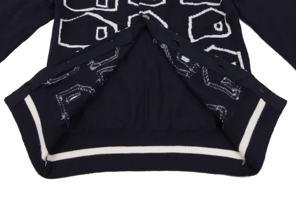 COMME des GARCONS SHIRT BOY Wool House Jacquard Cardigan K-172229_010
