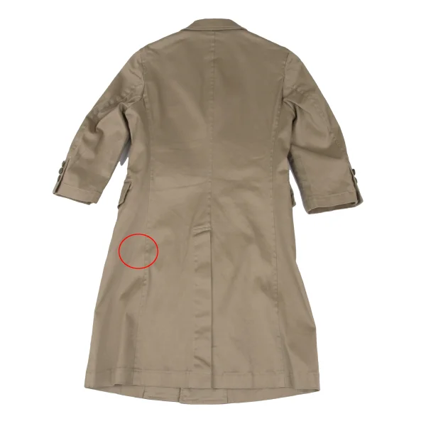 COMME des GARCONS Cotton Blend 3/4 Sleeve Stretch Long Jacket K-172230_013