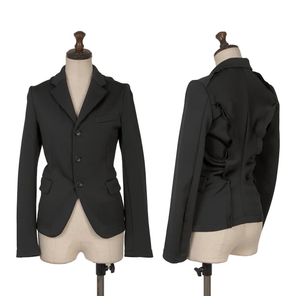 COMME des GARCONS Poly Back Out-seam Design Jacket Black XS K-172231_001