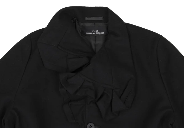 tricot COMME des GARCONS Wool Blend Design Collar Belted Jacket K-172232_004
