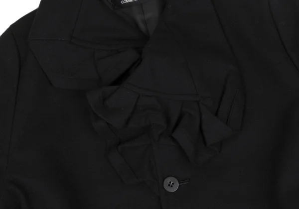 tricot COMME des GARCONS Wool Blend Design Collar Belted Jacket K-172232_005