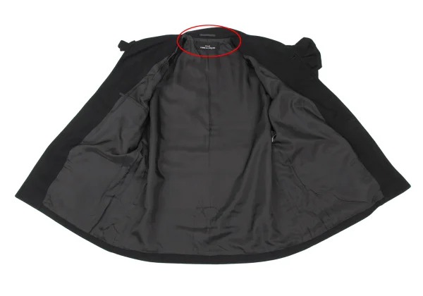 tricot COMME des GARCONS Wool Blend Design Collar Belted Jacket K-172232_012