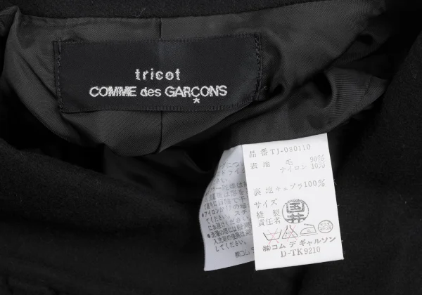 tricot COMME des GARCONS Wool Blend Design Collar Belted Jacket K-172232_019