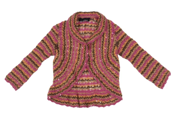 tricot COMME des GARCONS Sequin-embellished Buttonless Low-gauge Knit Jacket K-172233_002
