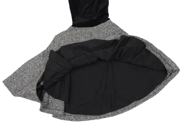 COMME des GARCONS NOIR Velour Switching Asymmetrical Halter-neck Dress K-172234_008