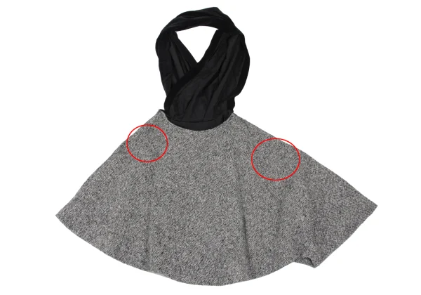COMME des GARCONS NOIR Velour Switching Asymmetrical Halter-neck Dress K-172234_009