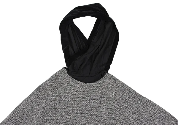 COMME des GARCONS NOIR Velour Switching Asymmetrical Halter-neck Dress K-172234_012