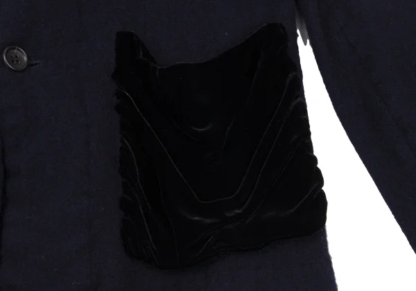 robe de chambre COMME des GARCONS Velour Pocket Design Brushed Jacket K-172235_011