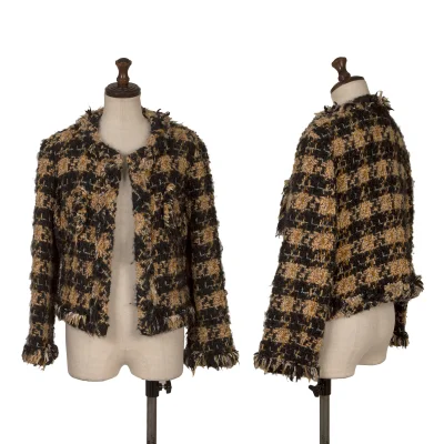 JUNYA WATANABE COMME des GARCONS Houndstooth Tweed Buttonless Jacket