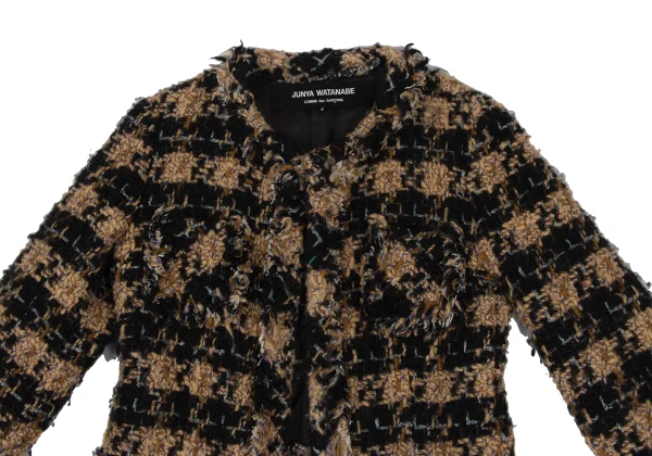 JUNYA WATANABE COMME des GARCONS Houndstooth Tweed Buttonless Jacket K-172241_003
