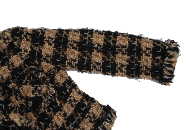 JUNYA WATANABE COMME des GARCONS Houndstooth Tweed Buttonless Jacket K-172241_006