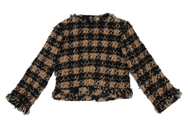 JUNYA WATANABE COMME des GARCONS Houndstooth Tweed Buttonless Jacket K-172241_010
