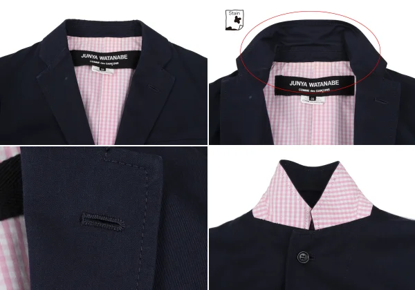 JUNYA WATANABE COMME des GARCONS Cotton Blend Check Lining Jacket K-172242_005