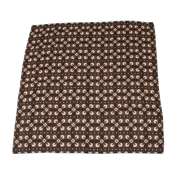 JUNYA WATANABE COMME des GARCONS Silk Floral Print Scarf Brown  K-172246_001