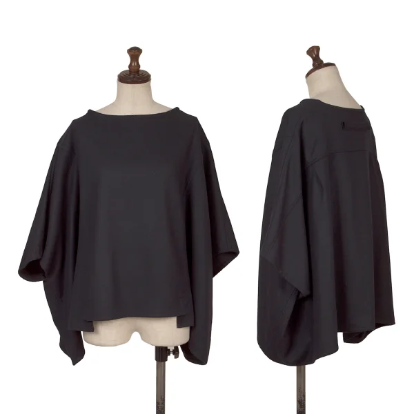 toogood Cashmere Blend Wool Switching Top Navy S K-172247_001