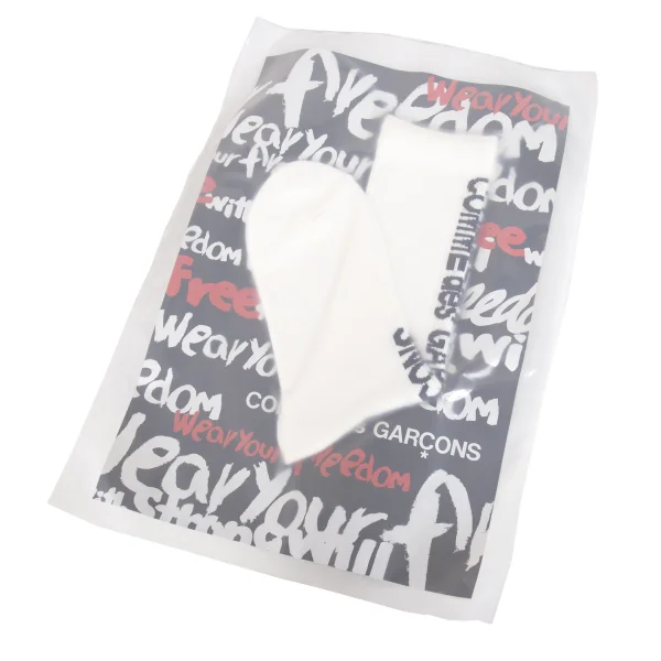 COMME des GARCONS Logo Socks White M K-172248_001
