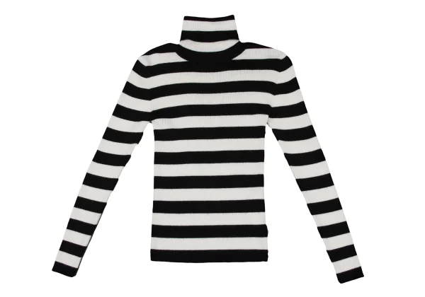 To b.by agnes b. Striped Turtleneck Rib Knit Top K-172256_002