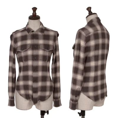 Ralph Lauren Rayon Wool Checked Flannel Shirt