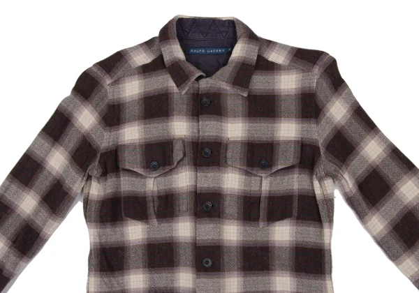 Ralph Lauren Rayon Wool Checked Flannel Shirt K-172257_003