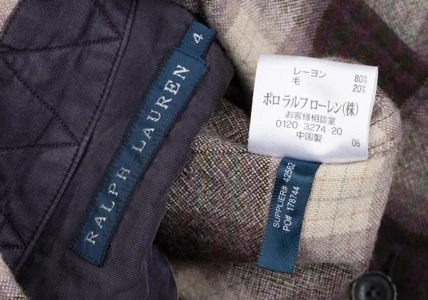 Ralph Lauren Rayon Wool Checked Flannel Shirt K-172257_016