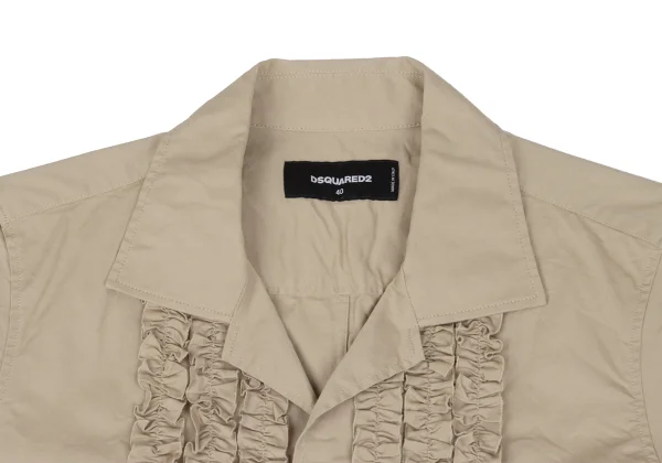 DSQUARED2 Frill Paste Stretch Open-Collar Shirt K-172258_004