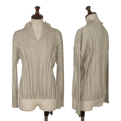 PLEATS PLEASE Pleats Stripe Skipper Top