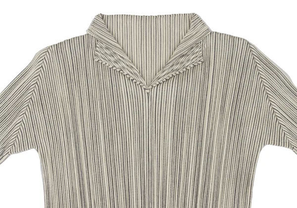 PLEATS PLEASE Pleats Stripe Skipper Top K-172260_003
