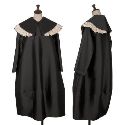 COMME des GARCONS Wool Poly Floral Lace Collar Dress