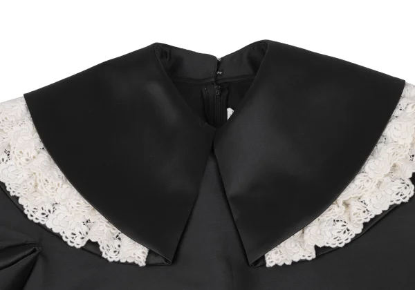 COMME des GARCONS Wool Poly Floral Lace Collar Dress K-172264_004