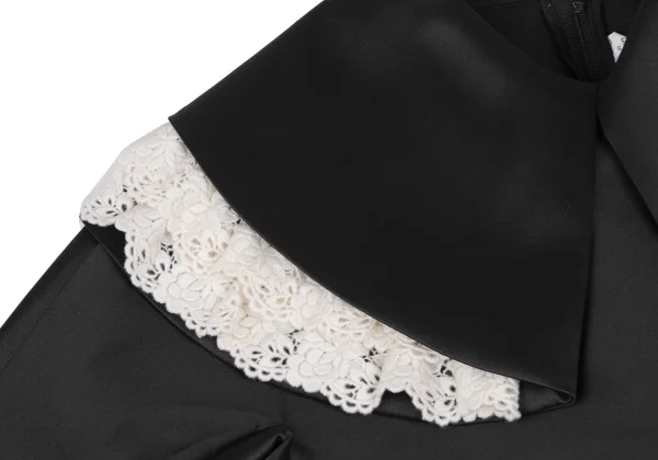 COMME des GARCONS Wool Poly Floral Lace Collar Dress K-172264_005