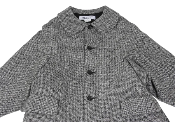 COMME des GARCONS Quilt-Lined Padded Tweed Coat K-172265_003