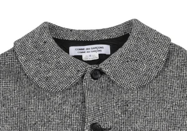 COMME des GARCONS Quilt-Lined Padded Tweed Coat K-172265_004