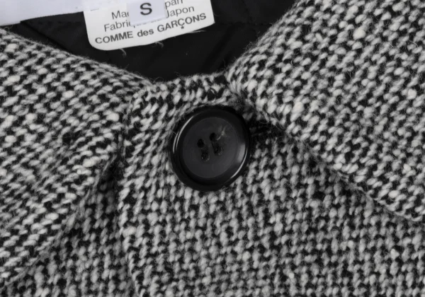 COMME des GARCONS Quilt-Lined Padded Tweed Coat K-172265_005