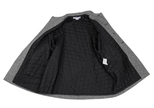 COMME des GARCONS Quilt-Lined Padded Tweed Coat K-172265_010