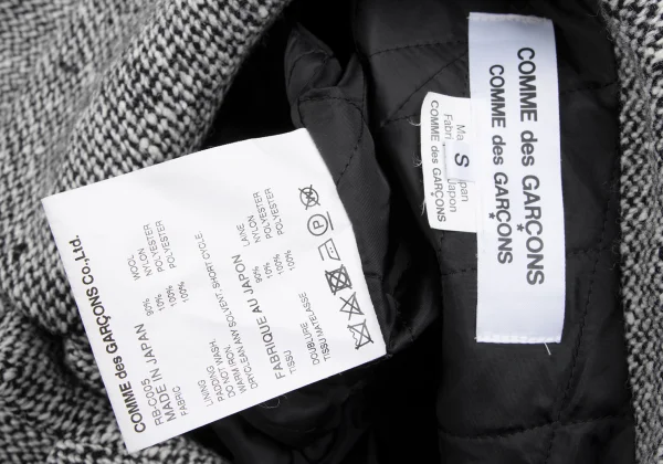 COMME des GARCONS Quilt-Lined Padded Tweed Coat K-172265_013