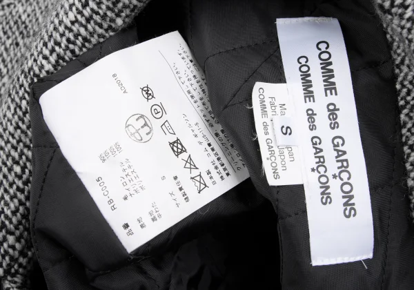 COMME des GARCONS Quilt-Lined Padded Tweed Coat K-172265_014