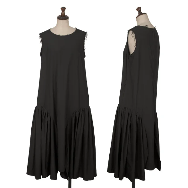 COMME des GARCON Hem Gather Curve Switching Sleeveless Dress Black S K-172266_001