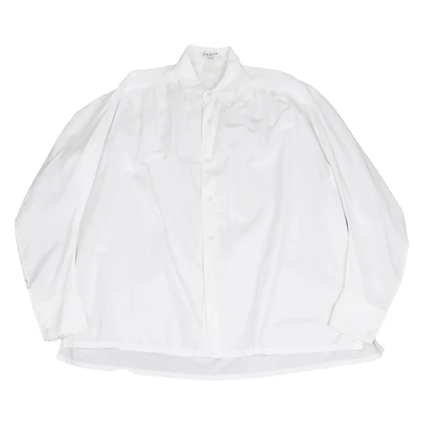Yohji Yamamoto POUR HOMME Curved Sleeve Switching Shirt White M K-172268_001