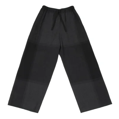 ISSEY MIYAKE PERMANENTE Wool Checker Sheer Wide Pants