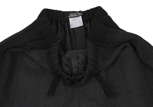 ISSEY MIYAKE PERMANENTE Wool Checker Sheer Wide Pants K-172278_006