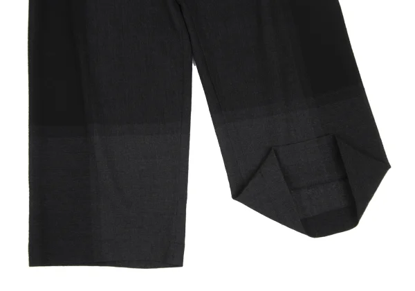 ISSEY MIYAKE PERMANENTE Wool Checker Sheer Wide Pants K-172278_009