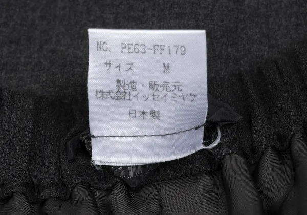 ISSEY MIYAKE PERMANENTE Wool Checker Sheer Wide Pants K-172278_014