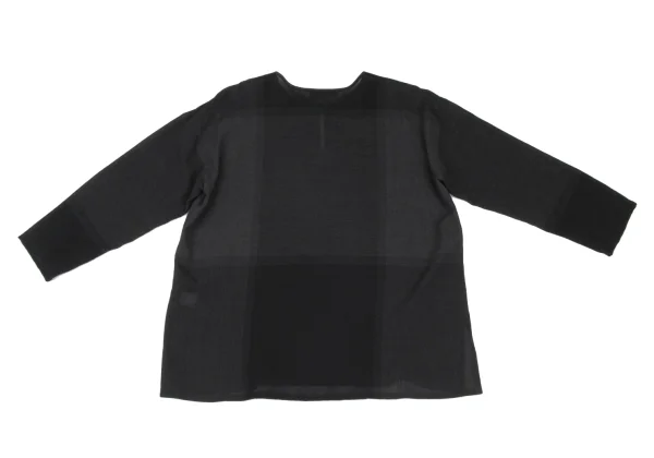 ISSEY MIYAKE PERMANENTE Wool Checker Sheer Top & Pants K-172279_007