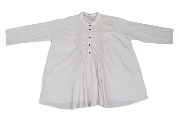 Plantation Shirred Striped Pullover Blouse K-172280_002